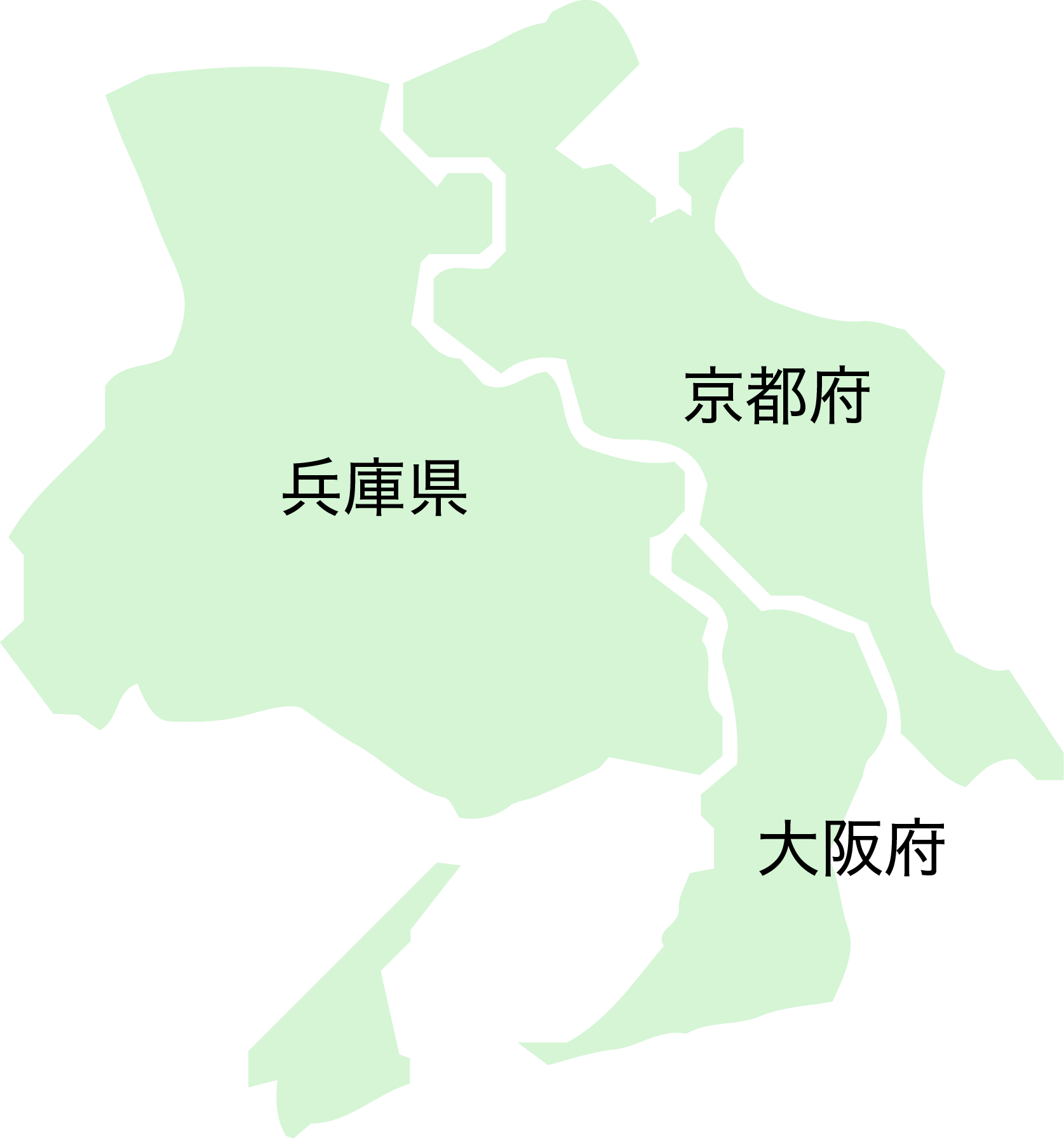 大阪府、京都府、兵庫県